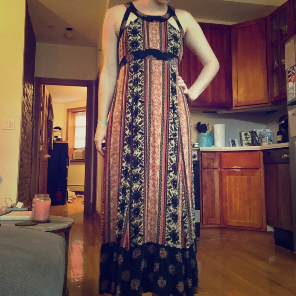 Free people multi print maxi
